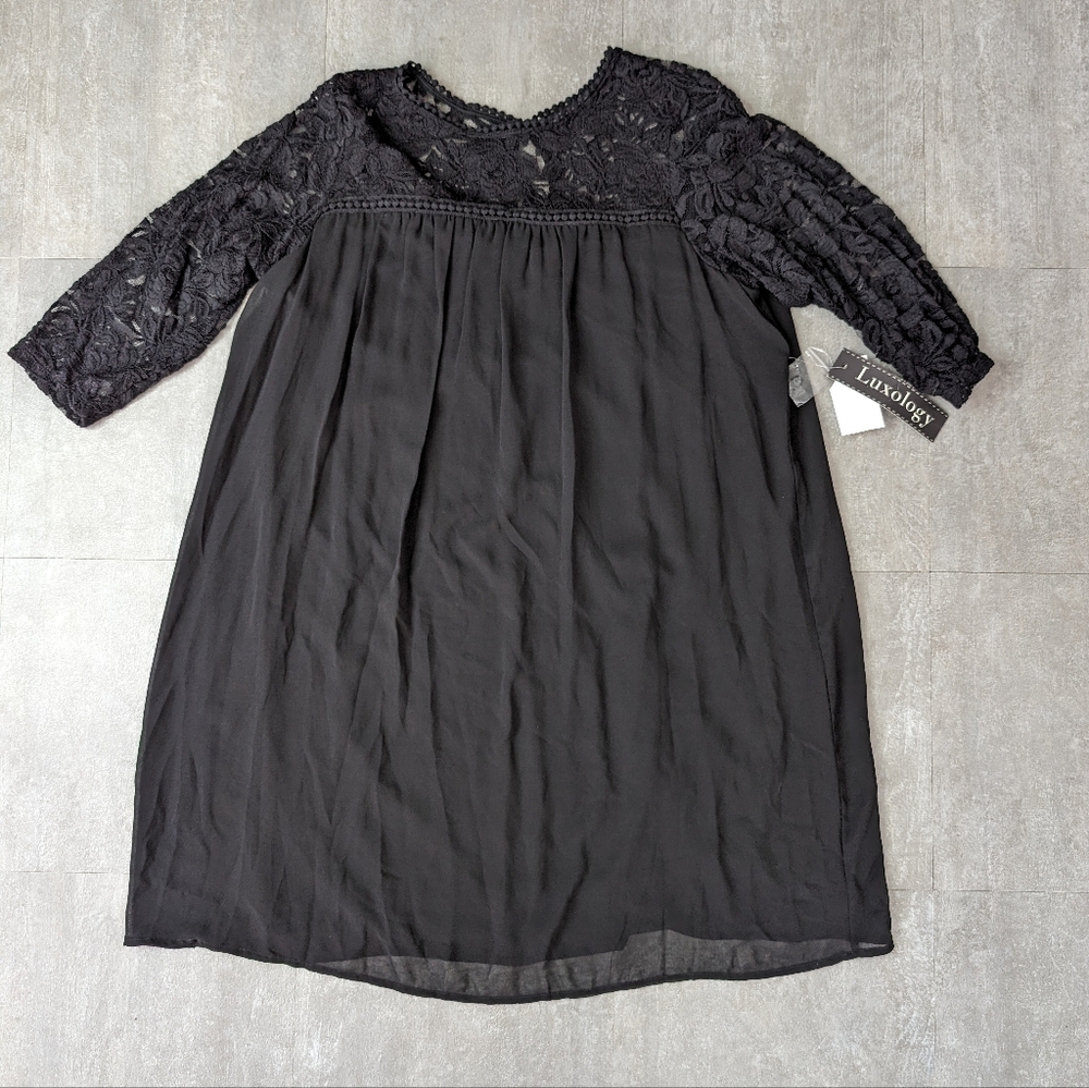 Luxology Woman's Black Dress Size 16 NWT